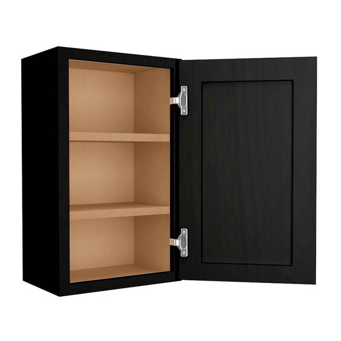 Craftsman Black Shaker Wall Cabinet 18" x 30"