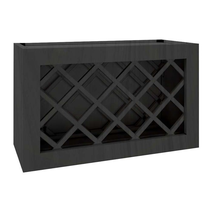 image_1-1409-1.jpg York Driftwood Grey Wall Wine Rack Cabinet 30"W x 18"H