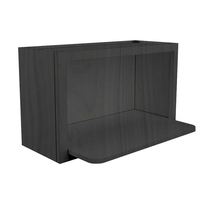 York Driftwood Grey Wall Microwave Shelf Cabinet 30"W x 18"H