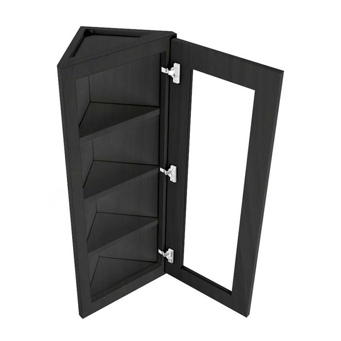 image_1-1464-1.jpg York Driftwood Grey Angle Wall Open Frame Glass Door Cabinet 12"W x 42"H