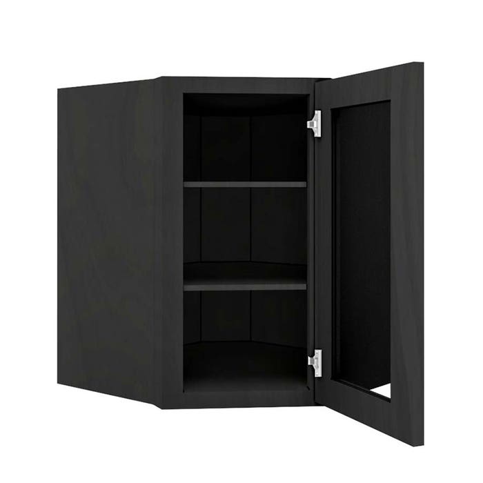 image_1-1467-1.jpg York Driftwood Grey Wall Diagonal Open Frame Glass Door Cabinet 24"W x 30"H