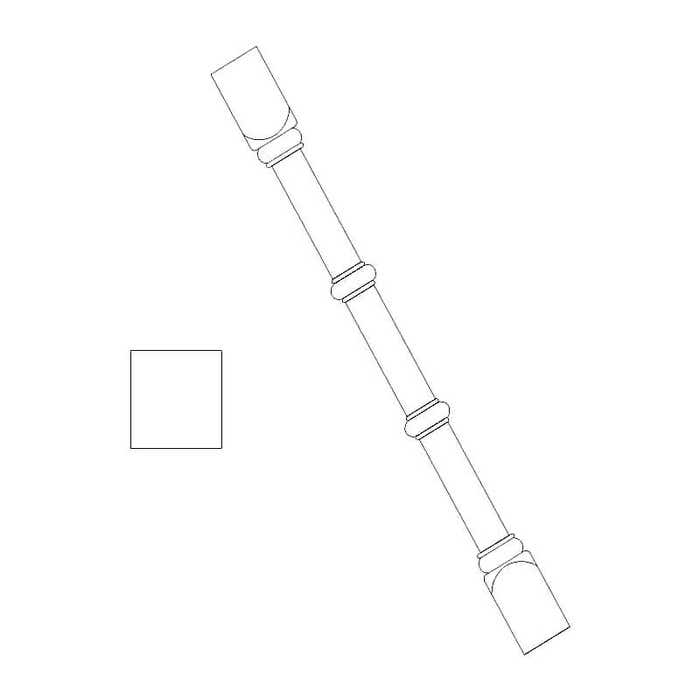image_1-1492-1.jpg York Driftwood Grey Classic Split Post Leg 3"W x 42"H