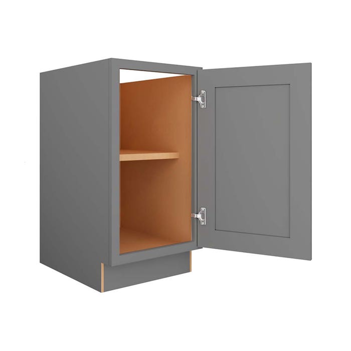 Grey Shaker Elite Base Full Height Door Cabinet 18"