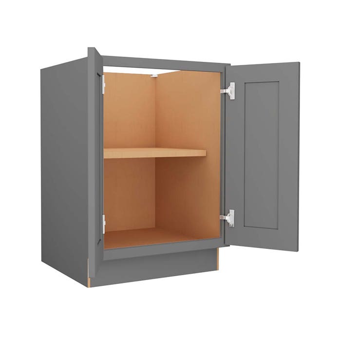 Grey Shaker Elite Base Full Height Door Cabinet 24"