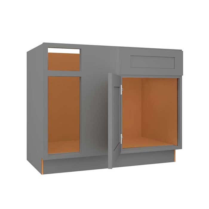 Grey Shaker Elite Blind Base Corner Cabinet 36" Right