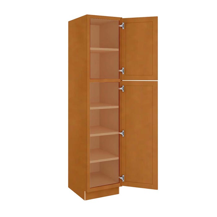 Charleston Toffee Utility Cabinet 18"W x 84"H