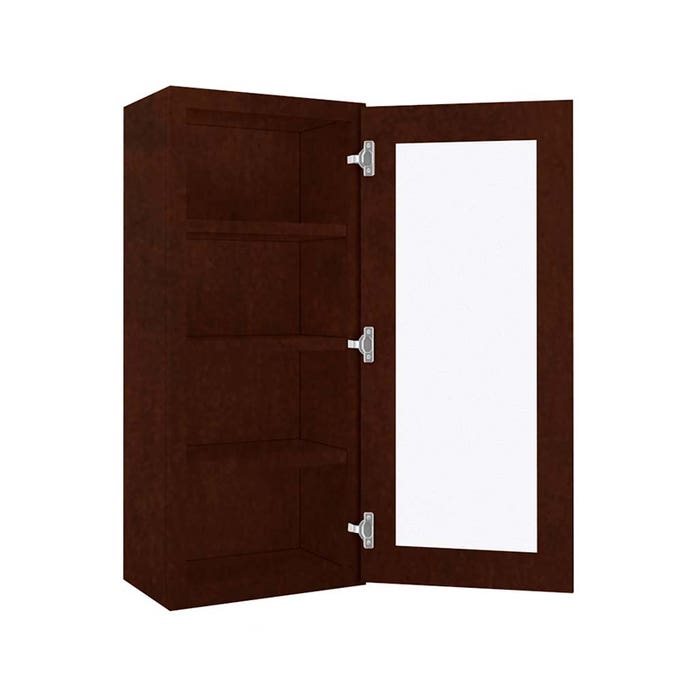 image_1-3564-1.jpg Wall Glass Door Cabinet with Finished Interior 18" x 42"