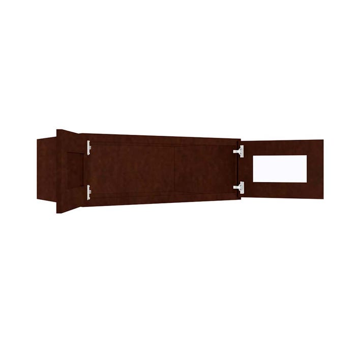 image_1-3597-1.jpg Wall Glass Door Cabinet with Finished Interior 33" x 12"