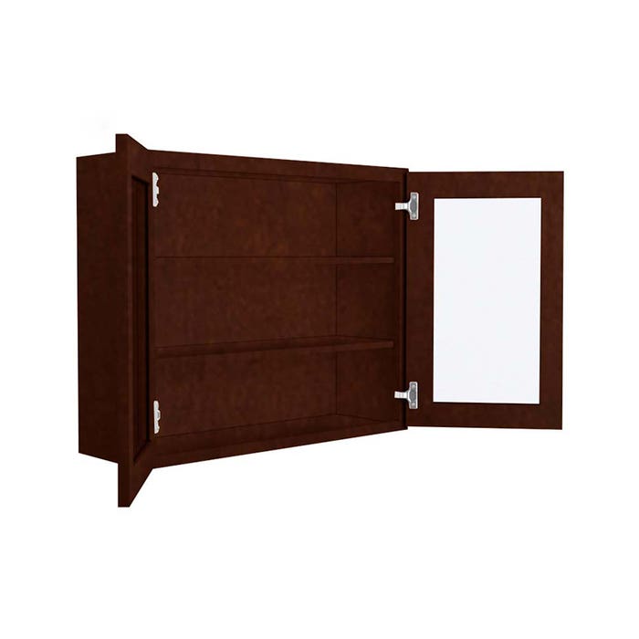 image_1-3616-1.jpg Wall Glass Door Cabinet with Finished Interior 36" x 30"