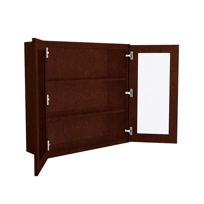 image_1-3618-1.jpg Wall Glass Door Cabinet with Finished Interior 36" x 36"