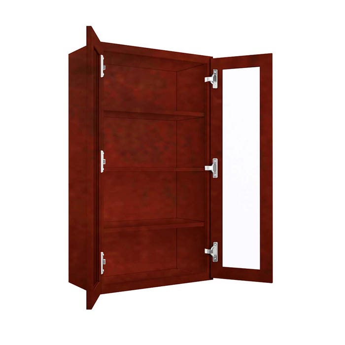image_1-3806-1.jpg Wall Glass Door Cabinet with Finished Interior 24" x 42"