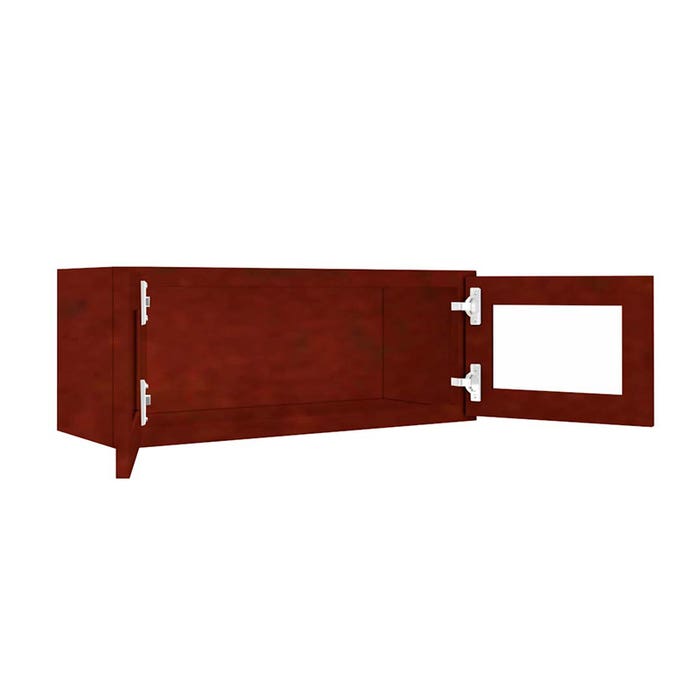 image_1-3812-1.jpg Wall Glass Door Cabinet with Finished Interior 30" x 12"