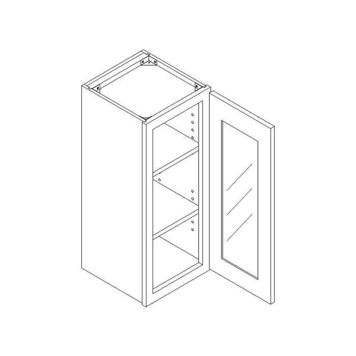 image_1-3954-1.jpg Madison Toffee Wall Open Frame Glass Door Cabinet 18"W x 30"H