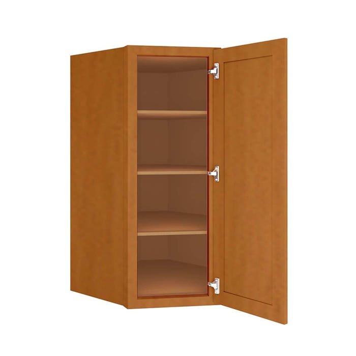 image_1-4141-1.jpg Cinnamon Shaker Wall Diagonal Corner Cabinet 27"W x 42"H x 15"D