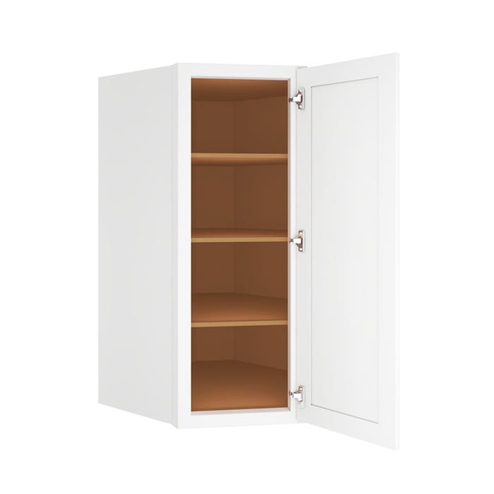White Shaker Elite Wall Diagonal Corner Cabinet 27"W x 42"H x 15"D