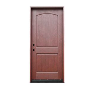Leen 36" x 80" Mahogany Castleview Prehung Fiberglass Door