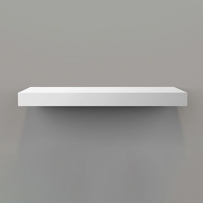 Shaker White Elite Floating Shelf 48"