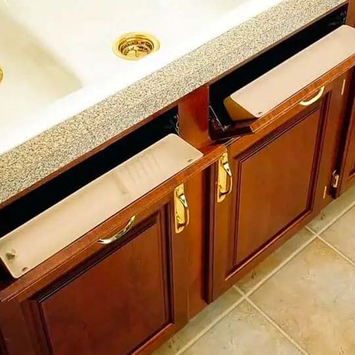 Sink Front Tip-Out Tray Kit (2 trays and 2 pair hinges) - Fits Fits Best in SB36