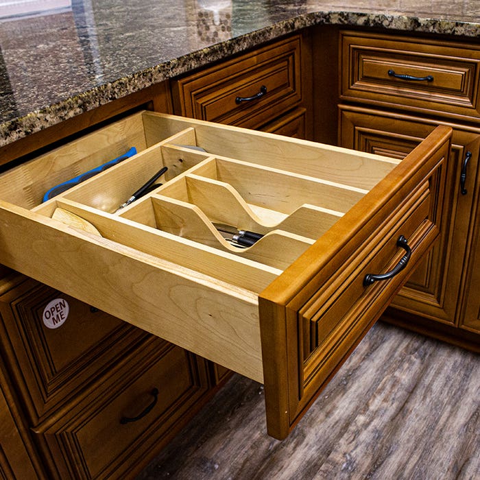 Cut-To-Size Wood Cutlery Tray Insert - Fits Best in B15, DB15-3 B18, or DB18-3