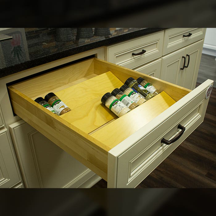 Cut-To-Size Wood Spice Drawer Insert - Fits Best in B15, DB15-3 B18, or DB18-3