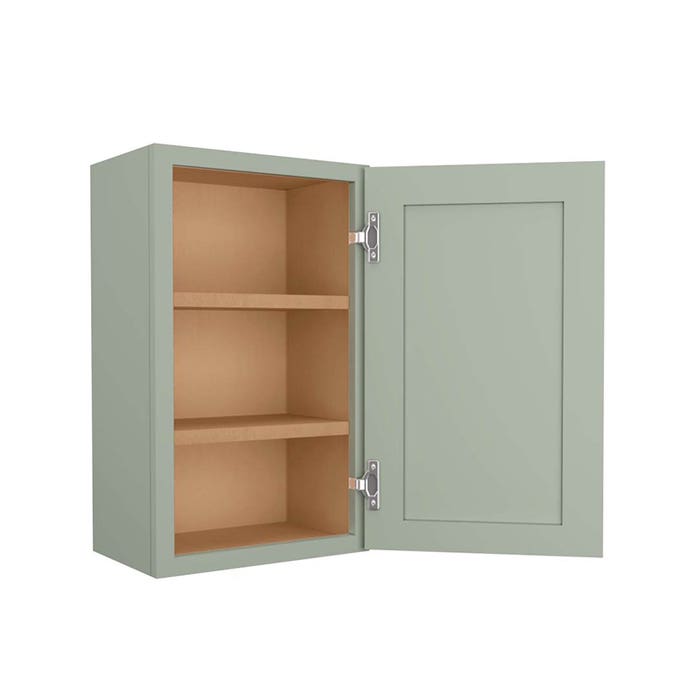 Craftsman Lily Green Shaker Wall Cabinet 18" x 30"