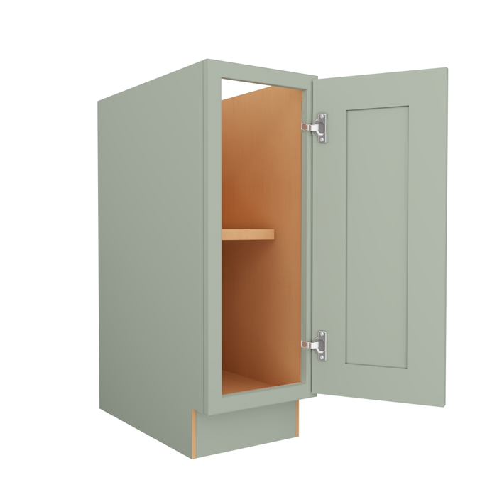 Craftsman Lily Green Shaker Base Full Height Door Cabinet 18"
