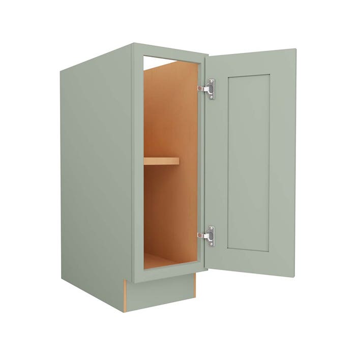 Craftsman Lily Green Shaker Base Full Height Door Cabinet 12"