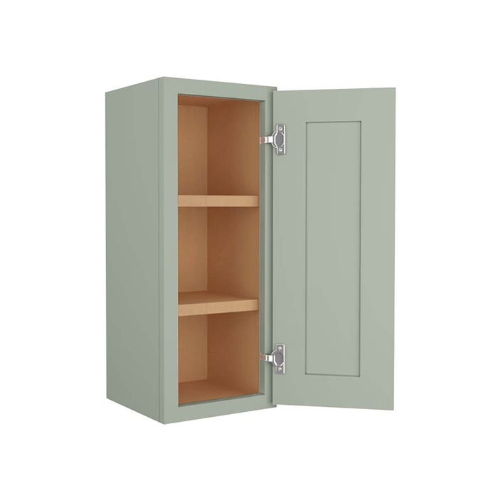 Craftsman Lily Green Shaker Wall Cabinet 12" x 30"