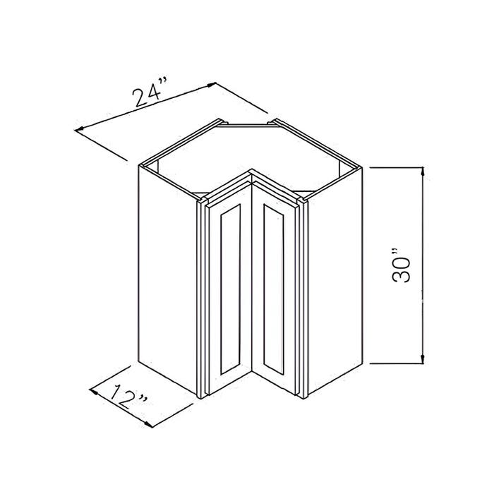 Wall Easy Reach Corner Cabinet 24"w x 30"h