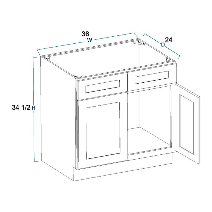 image_2-1246-1.jpg Navy Blue Shaker Sink Base Cabinet 36"