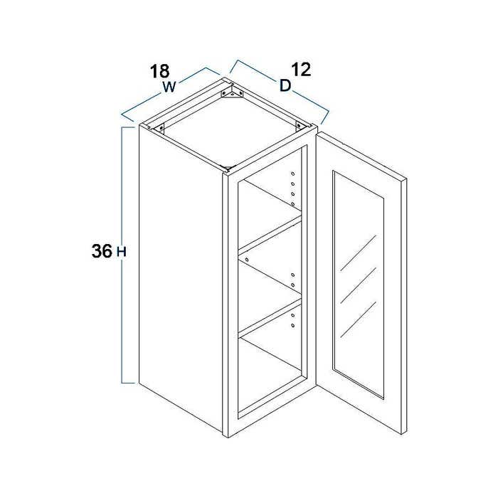 image_2-1363-1.jpg York Driftwood Grey Wall Open Frame Glass Door Cabinet 18"W x 36"H