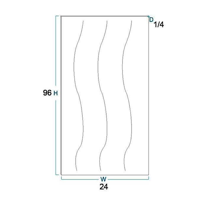 Grey Shaker Elite Plywood Panel 24"W x 96"H