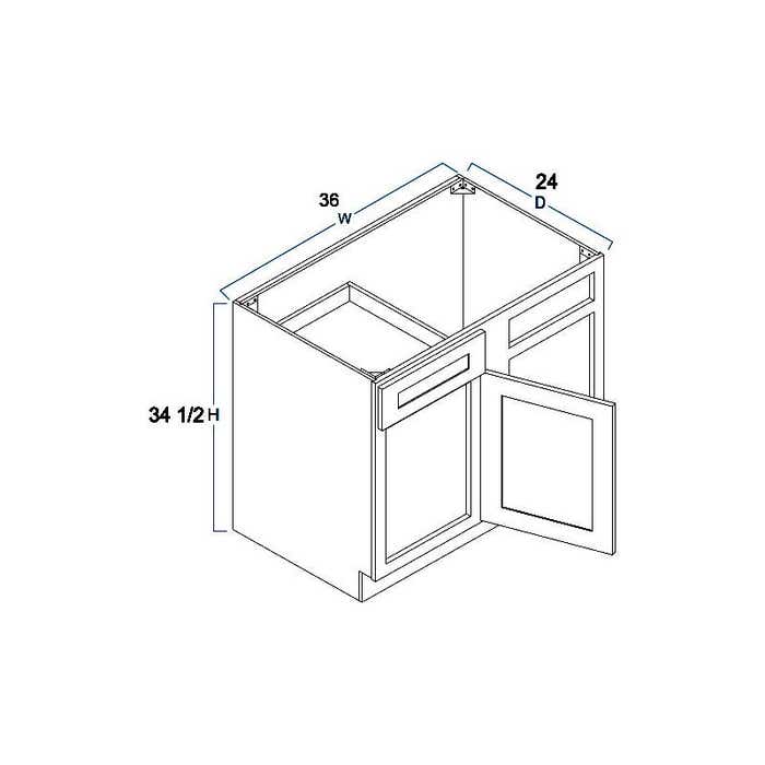 Blind Base Corner Cabinet (Right) 36"