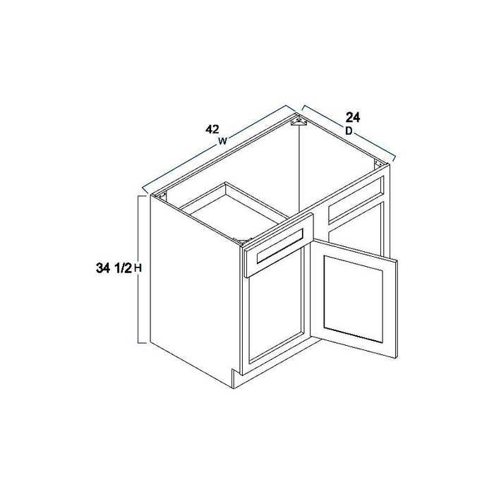 BLB42/45-R - Blind Base Corner Cabinet 42" Right