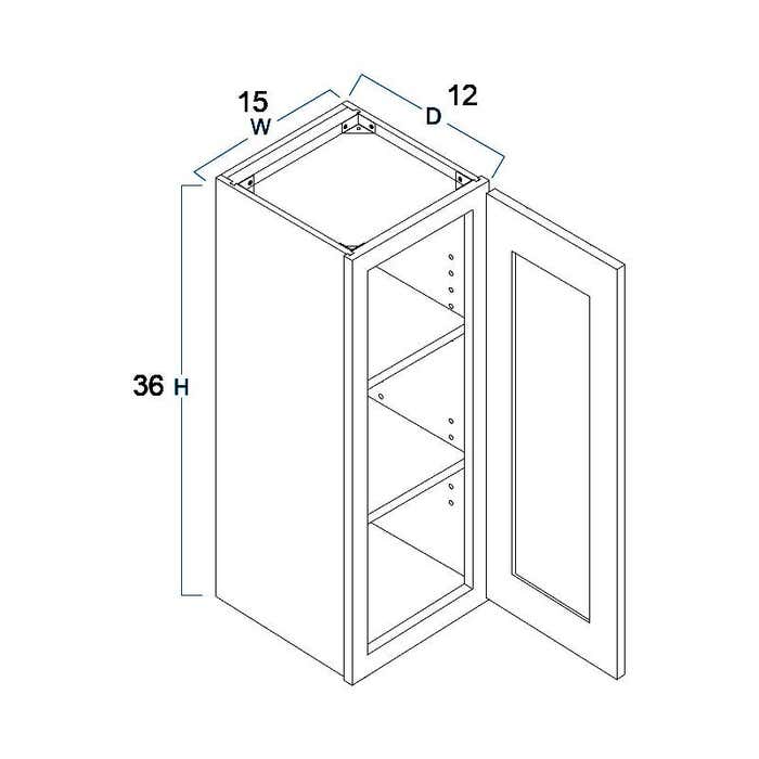 Summit Shaker White Wall Cabinet 15"W x 36"H