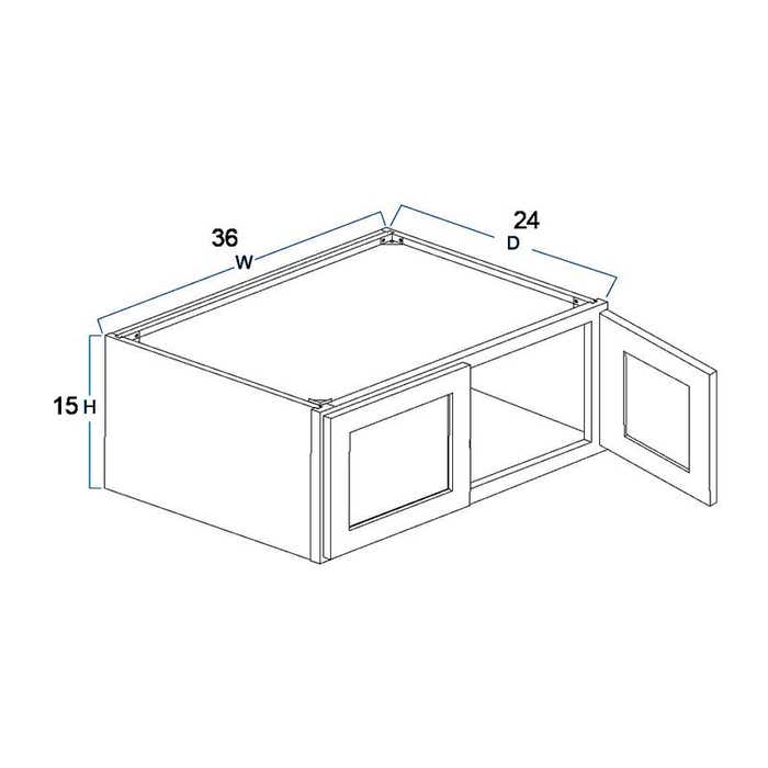 image_2-2064-1.jpg Summit Shaker White Refrigerator Wall Cabinet 36"W x 15"H x 24"D