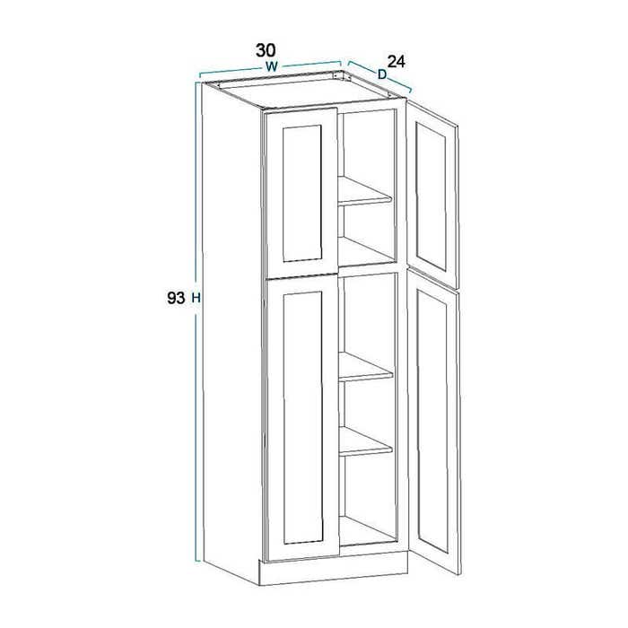 image_2-207-1.jpg Colorado Shaker White Utility Cabinet 30"W x 93"H