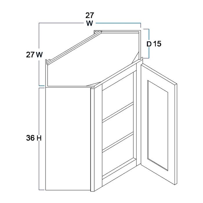 WDC273615 - Wall Diagonal Corner Cabinet 27" x 36"