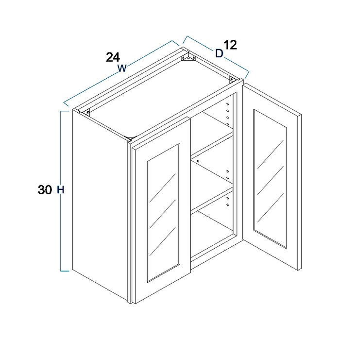image_2-2538-1.jpg WM2430GDFI - Wall Glass Door Cabinet with Finished Interior 24" x 30"