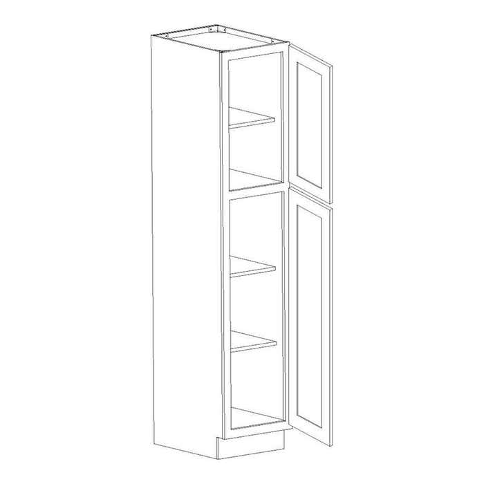 Charleston Toffee Utility Cabinet 18"W x 84"H