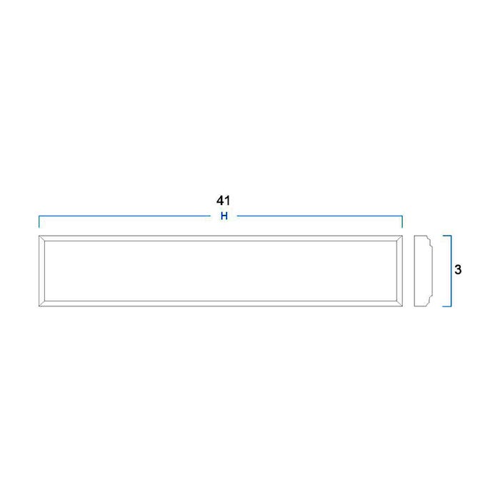 Charleston Toffee Overlay Wall Filler 3"W x 41"H