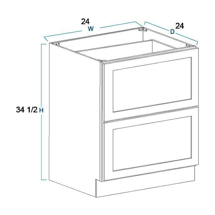 2 Drawer Base Cabinet 24"