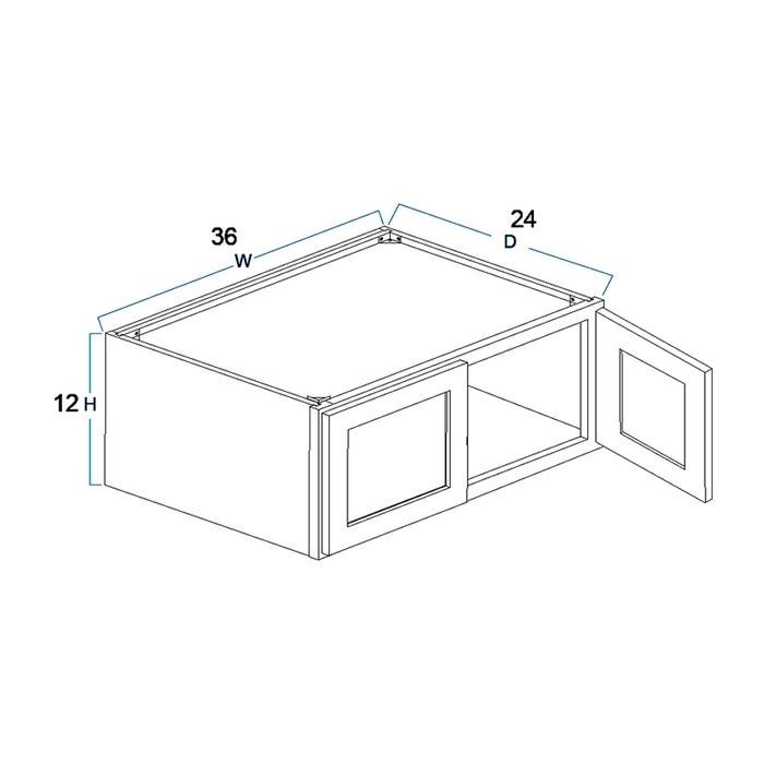 Wall Cabinet 36" x 12" x 24"
