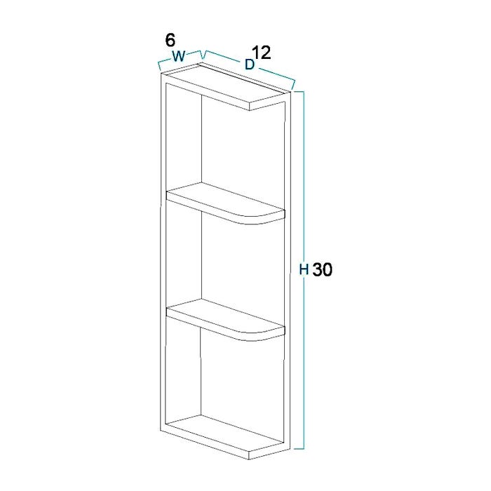 image_2-3514-1.jpg Wall End Shelf Cabinet 6" x 30"