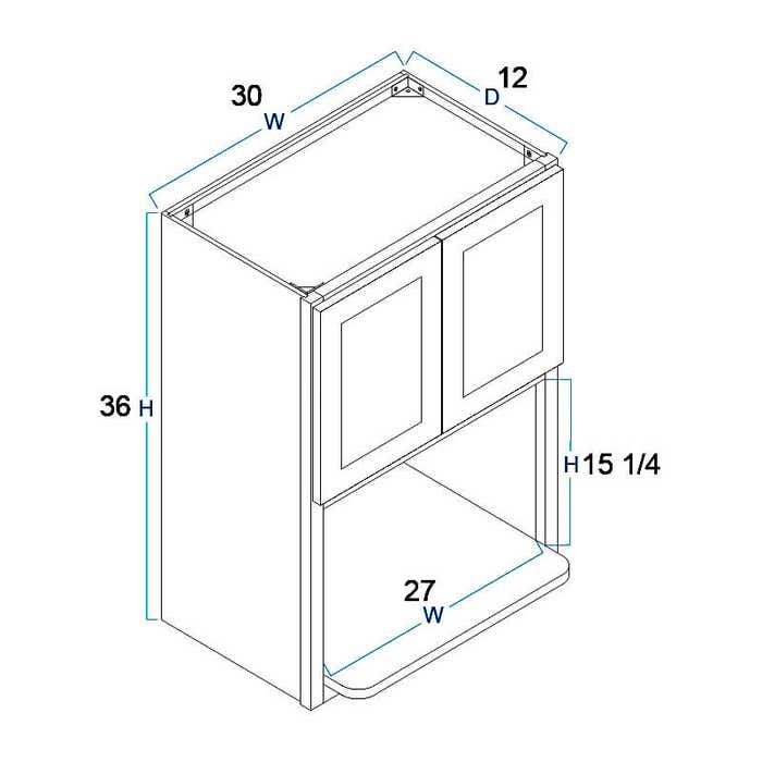 Wall Microwave Cabinet 30" x 36"