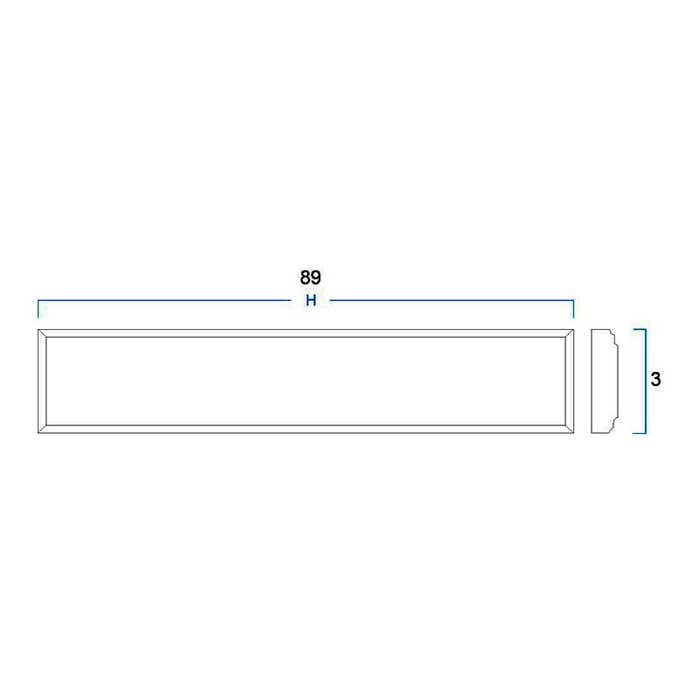 Espresso Shaker Overlay Wall Filler 3"W x 89"H