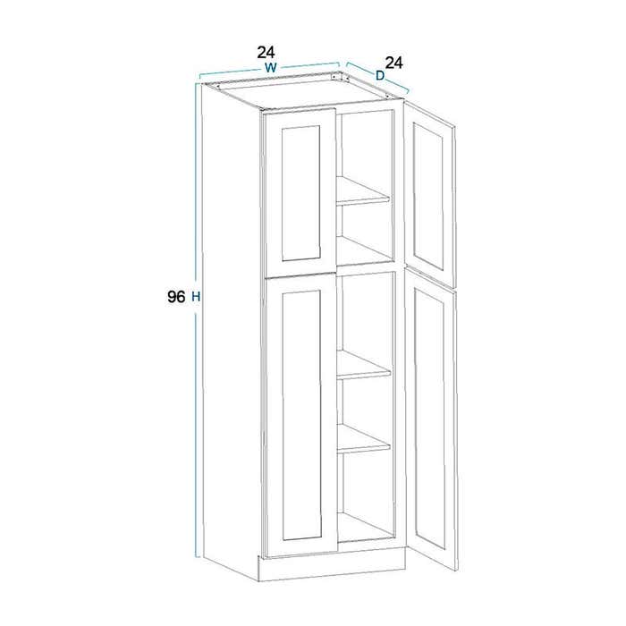 Charleston Cherry Utility Cabinet 24"W x 96"H