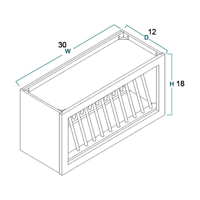 image_2-3830-1.jpg Wall Plate Rack Cabinet 30" x 18"