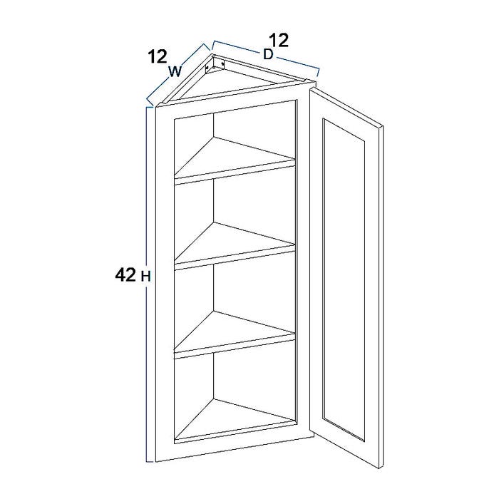 Angle Wall Cabinet 12" x 42"