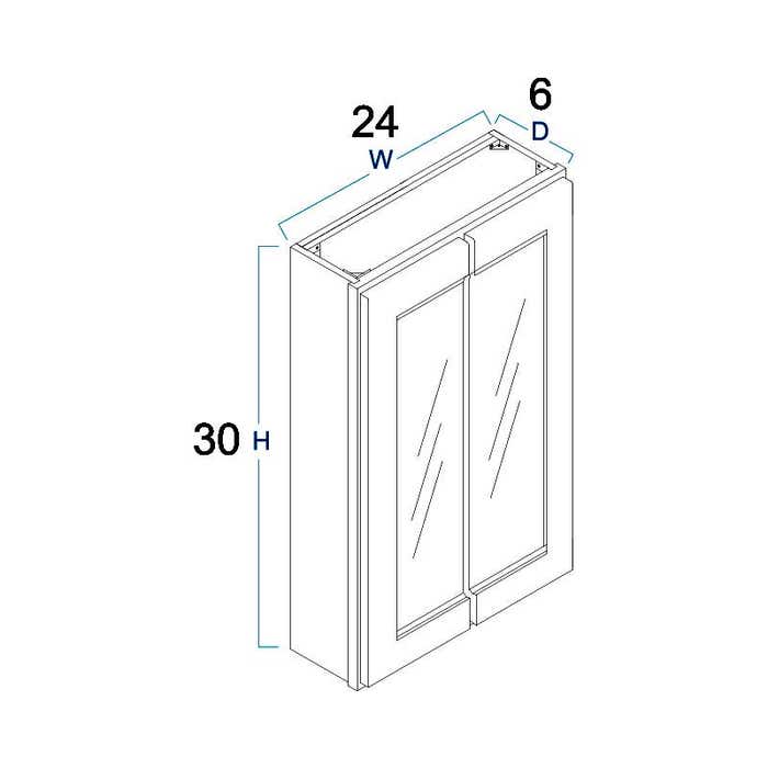 Double Door Mirror Medicine Cabinet 24"